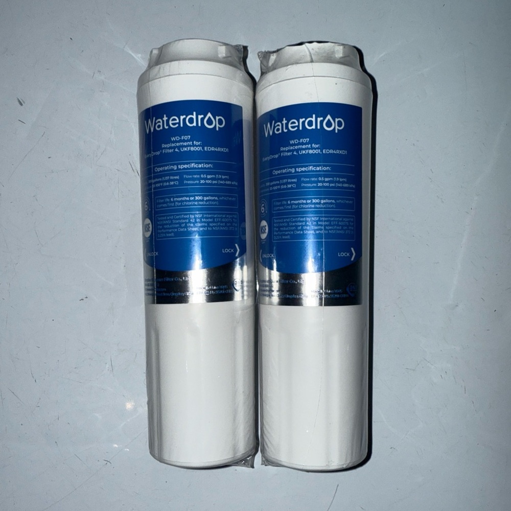 2-pack Waterdrop WD-F07 Refrigerator Replacement Water Filters Maytag UKF8001